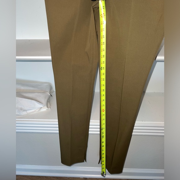 HELMUT LANG Khaki Green Trousers Split Hem Cigarette Pant - 10 - Picture 6 of 10